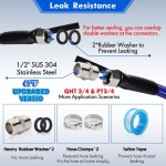 REHOSEUP 75FT Heated Water Hose for RV -45 ? Antifreeze Heated Drinking Garden Water Hose?Electrically Heated Garden Hoses Rv Accessories?Rv?Rv Water